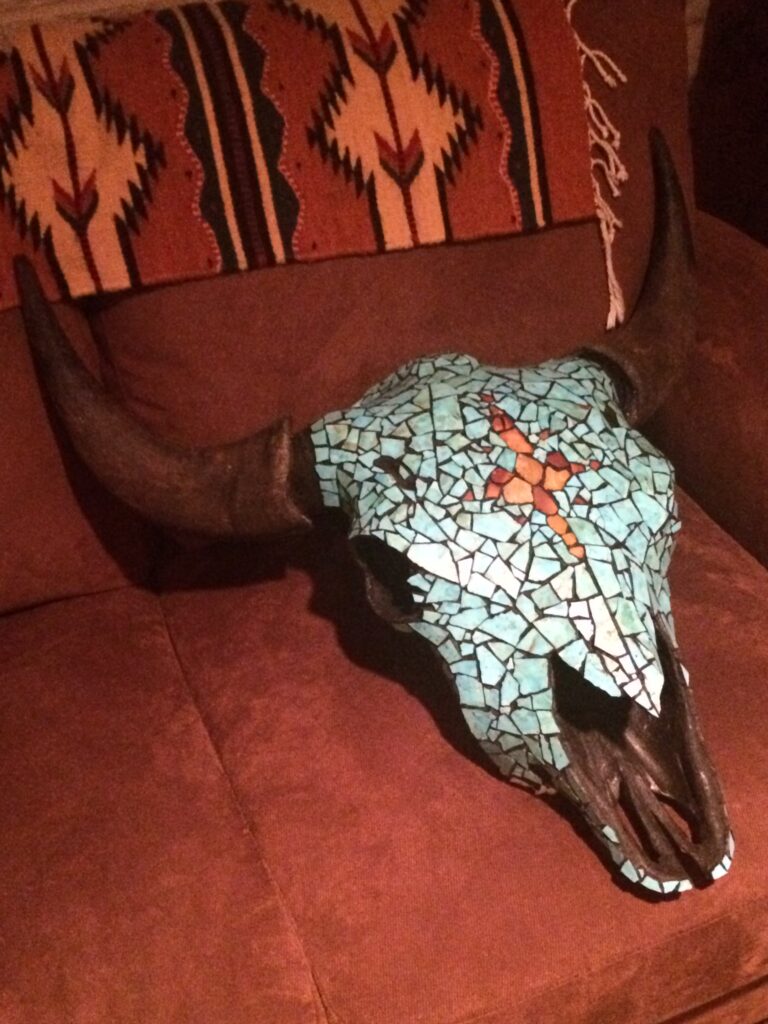 Mosaic buffalo head